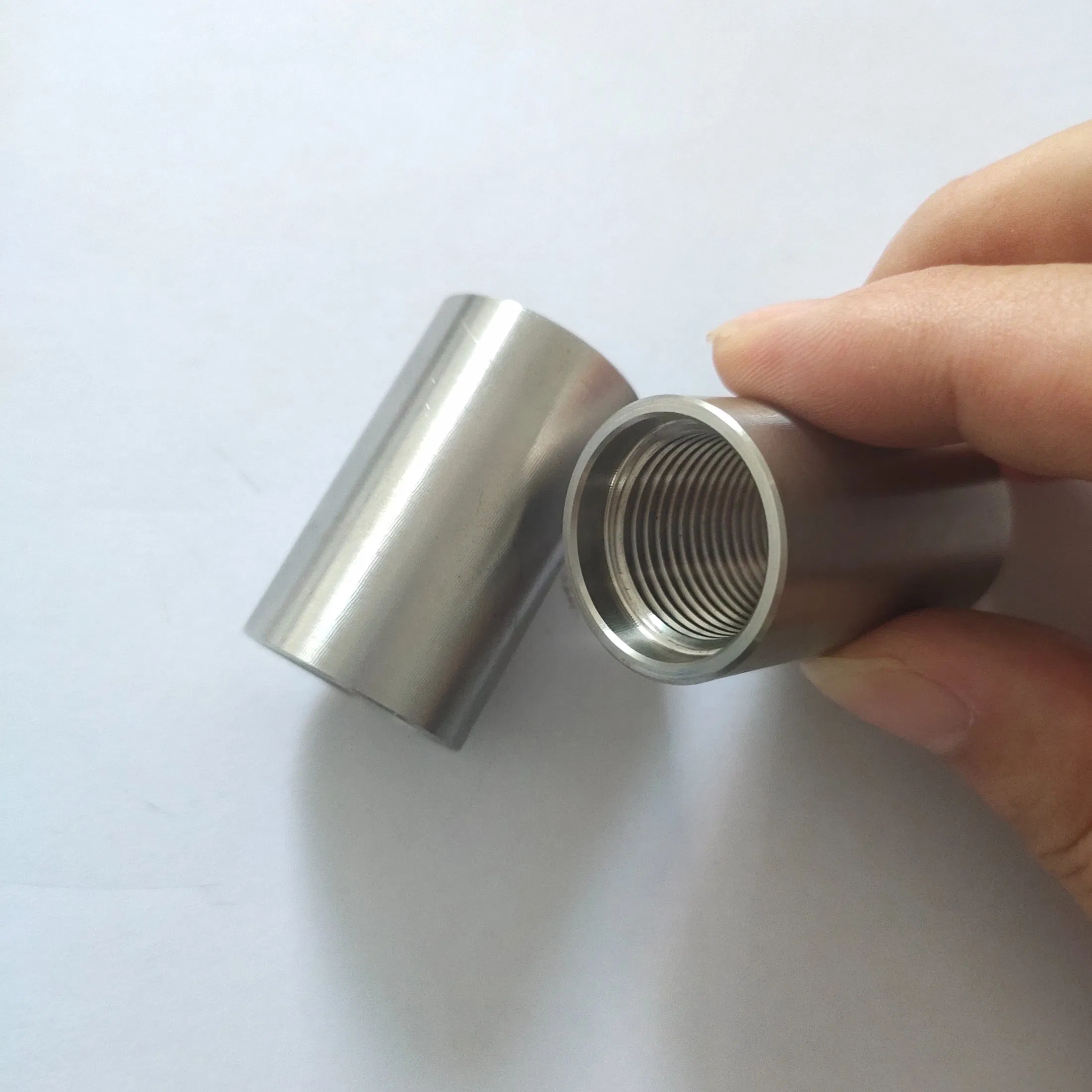 304 Stainless Steel Extended and Thickened Cylindrical Joint Nut Cylindrical Tooth Strip Connection Screw Nut Column - Image 4