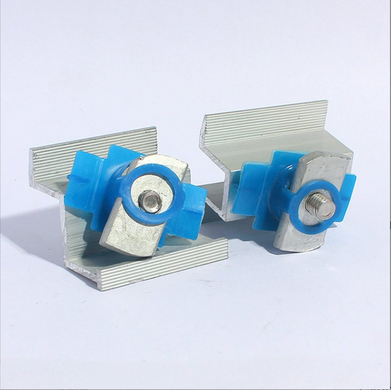 Adjustable Solar End MID Clamps Black for Solar Panel Mounting - Image 3