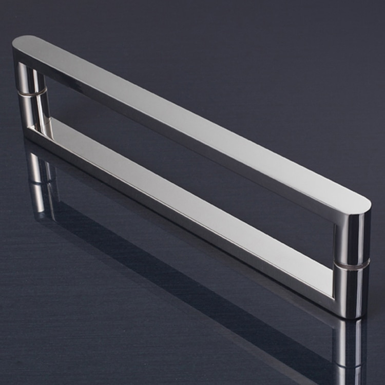 Aluminum Alloy Wardrobe Handle, Bathroom, Bathroom Door, Cabinet Handle, Double Curved Round Pipe Solid Metal Door Handle - Image 3