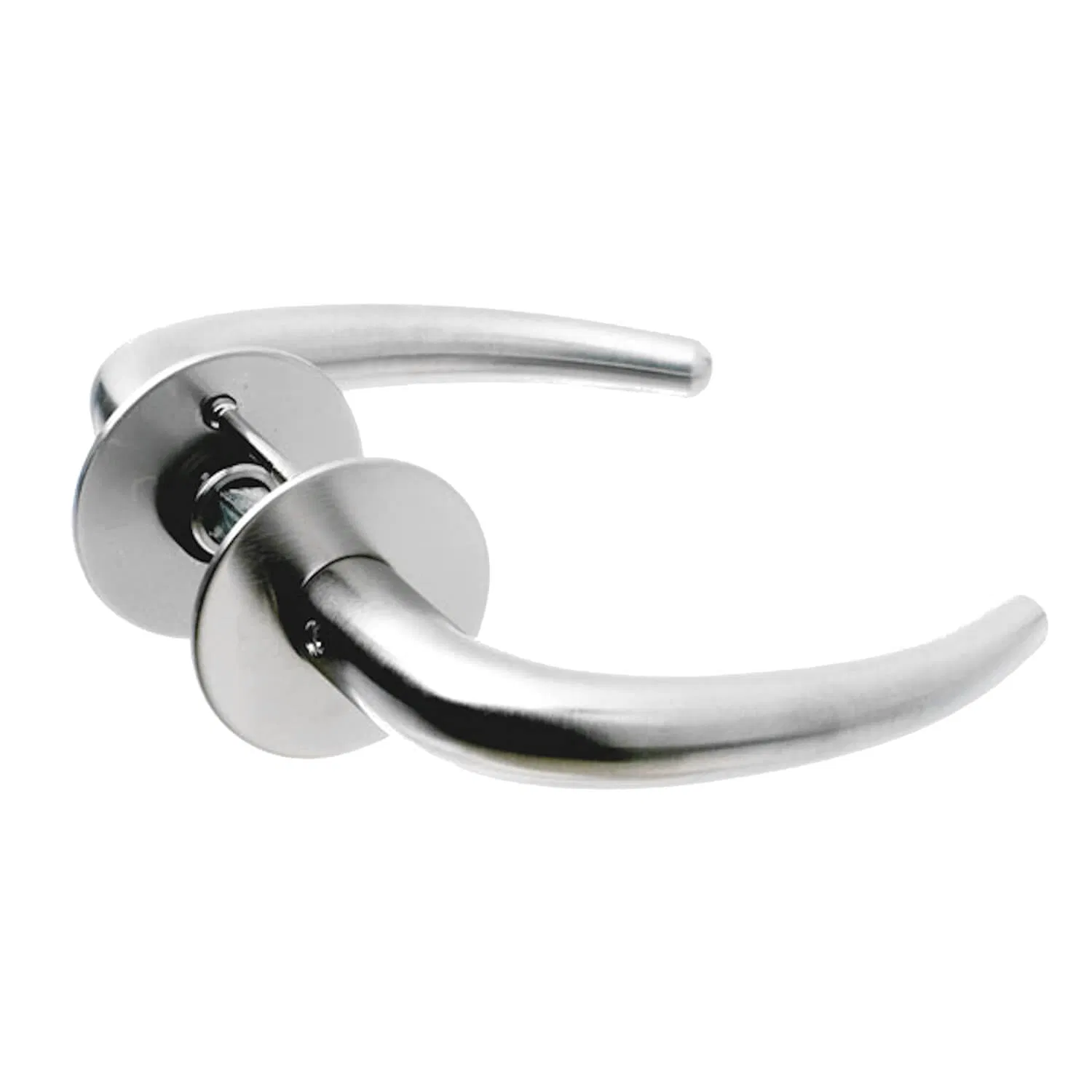 Aluminum Alloy Wardrobe Handle, Bathroom, Bathroom Door, Cabinet Handle, Double Curved Round Pipe Solid Metal Door Handle - Image 5