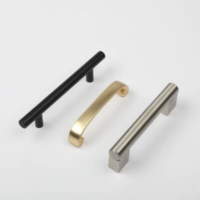 Aluminum Alloy Wardrobe Handle, Bathroom, Bathroom Door, Cabinet Handle, Double Curved Round Pipe Solid Metal Door Handle - Image 6
