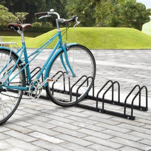 Bike Stand Bicycle Outdoor Floor Parking Adjustable Storage Rack Galvanized Steel Carton Box Carbon Steel Detachable, 2 Frames