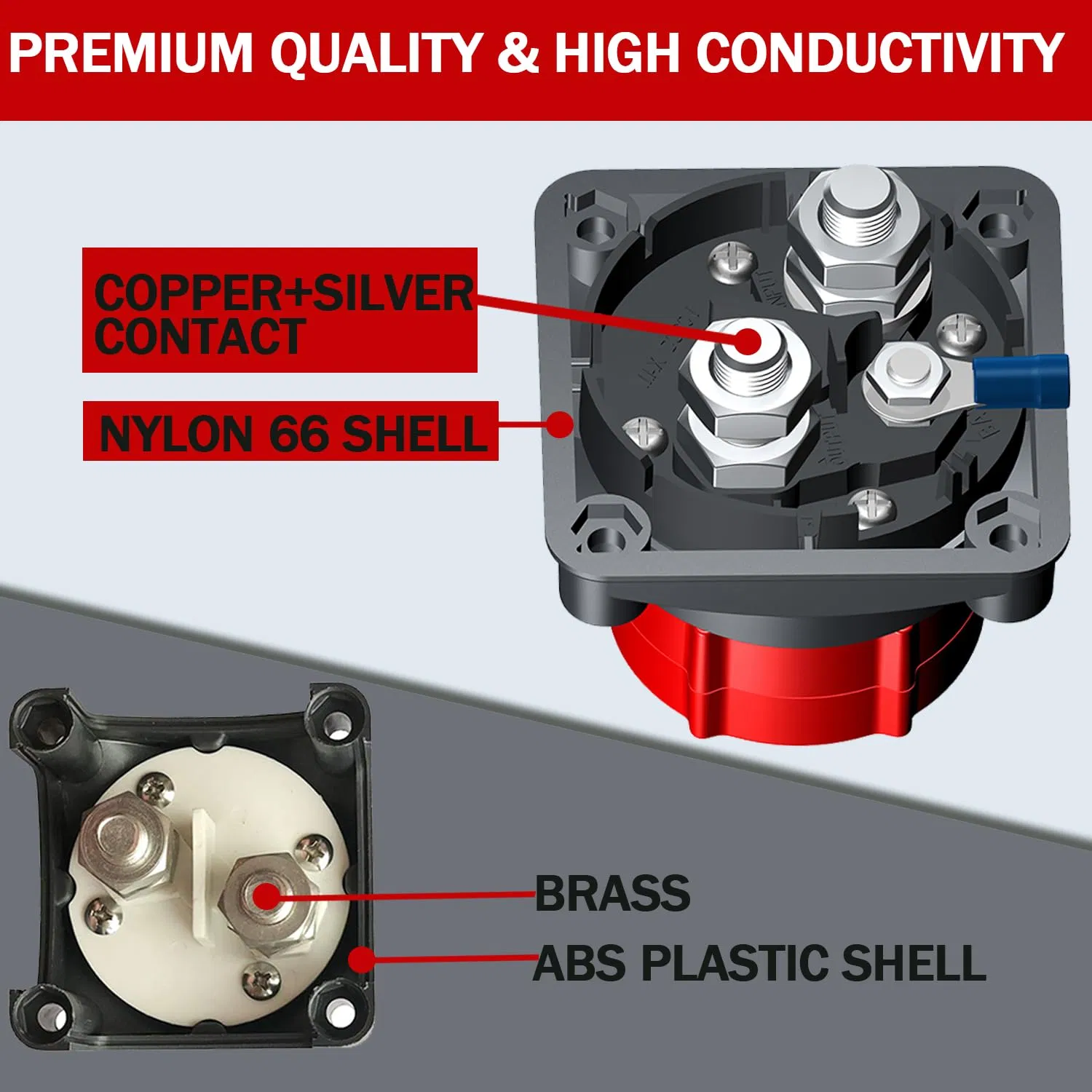 Car Battery Power-off Switch, Yacht RV Power Main Switch, High-Power Leak Proof Battery Switch - Image 5