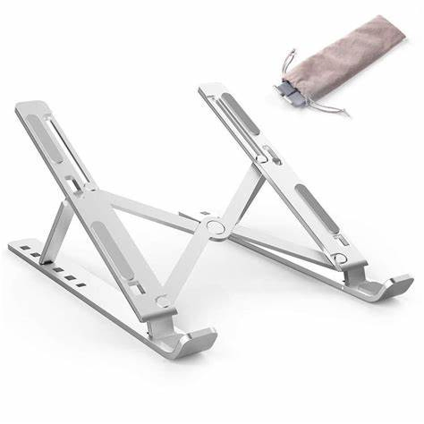 Computer Notebook Holder Home Office Vertical Portable Foldable Adjustable Aluminum Laptop Stand - Image 3