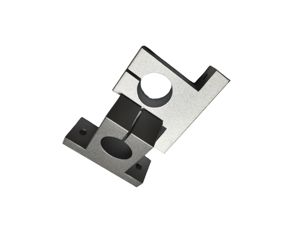 Custom Precision Metal Fabrication CNC Machining Aluminum Sandblasting Anode Optical Shaft Support Fixed Base