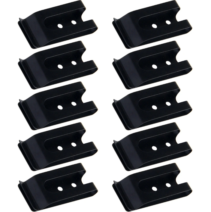 Durable Black Metal Belt Clip for Leather Wallets and Pouches - Image 5