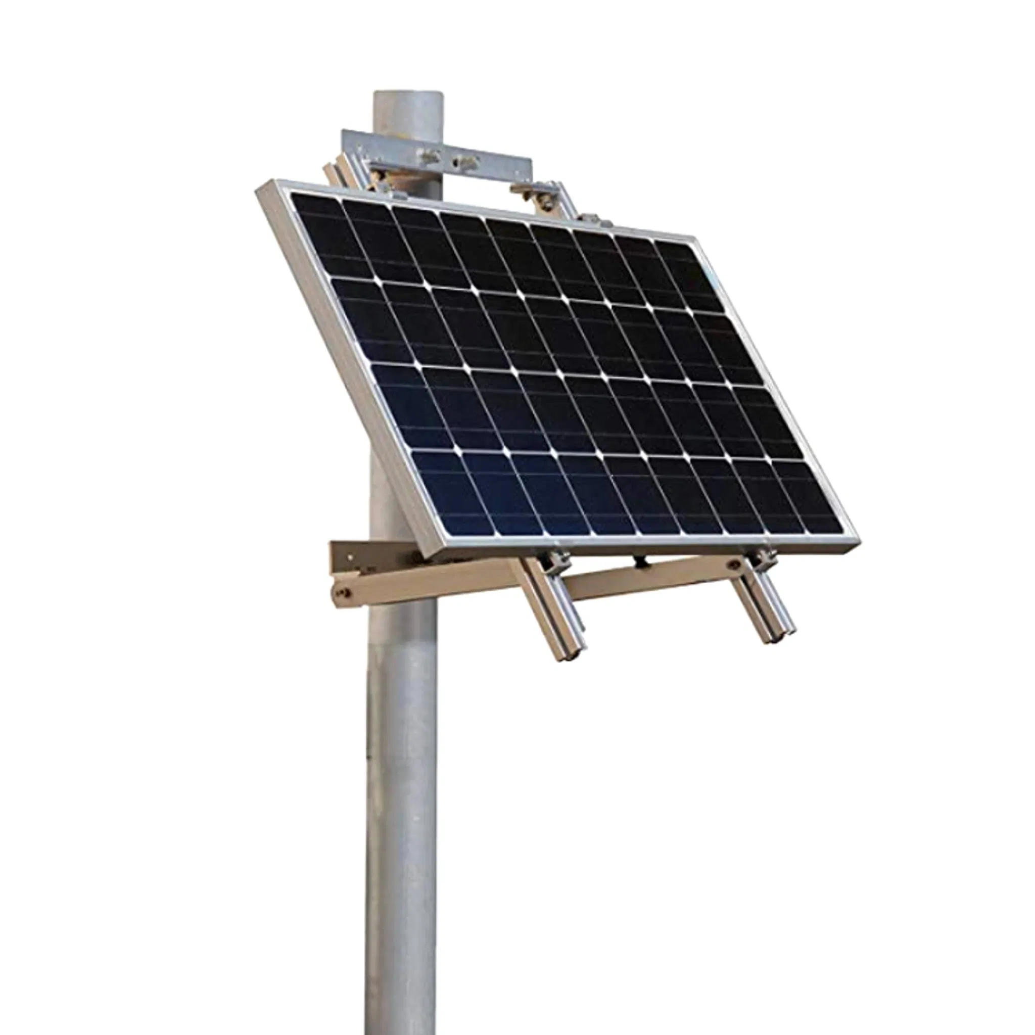 Factory Wholesale Adjustable Rod Holder Solar Mount Solar Panel Pole Mount 4 Arm Kit, Aluminum Holds up to 2- 300 Watt Panels