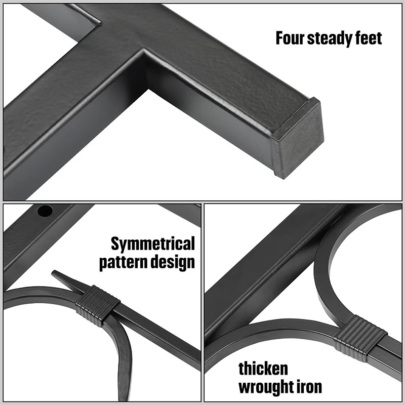 Fireplace Wood Rack, Simple Iron Art, Outdoor Wood Stacking Rack, Winter Heating, True Fire Fireplace, Wood Burning Rack, Fireplace Tools - Image 3