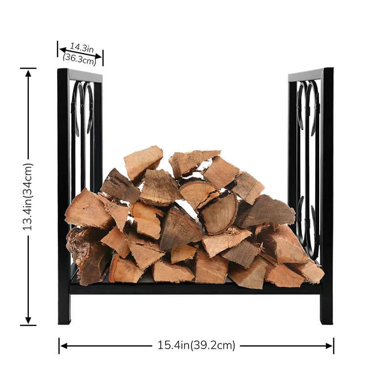 Fireplace Wood Rack, Simple Iron Art, Outdoor Wood Stacking Rack, Winter Heating, True Fire Fireplace, Wood Burning Rack, Fireplace Tools - Image 4