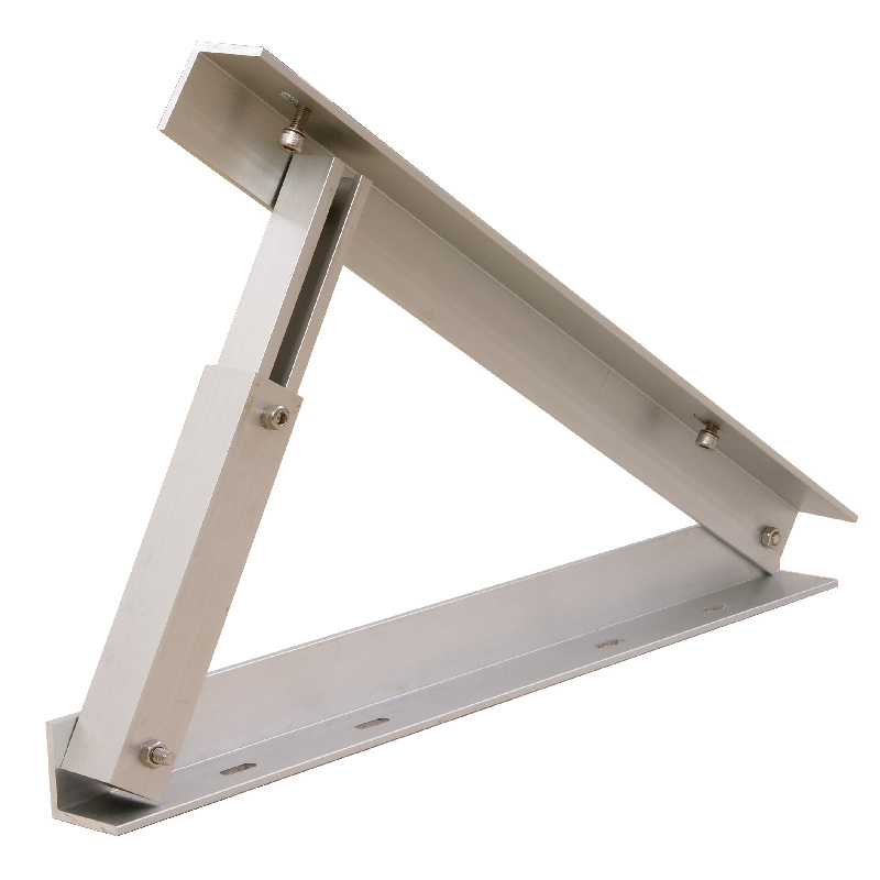 High Quality Triangle Adjustable Angle Solar Panel Mounting Railings System Flat Roof Aluminium Brackets - Image 4