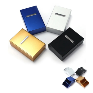 Hot Sale Automatic Aluminium Metal Cigarette Box / Flip Top Cigarette Case / Tobacco Storage Containe
