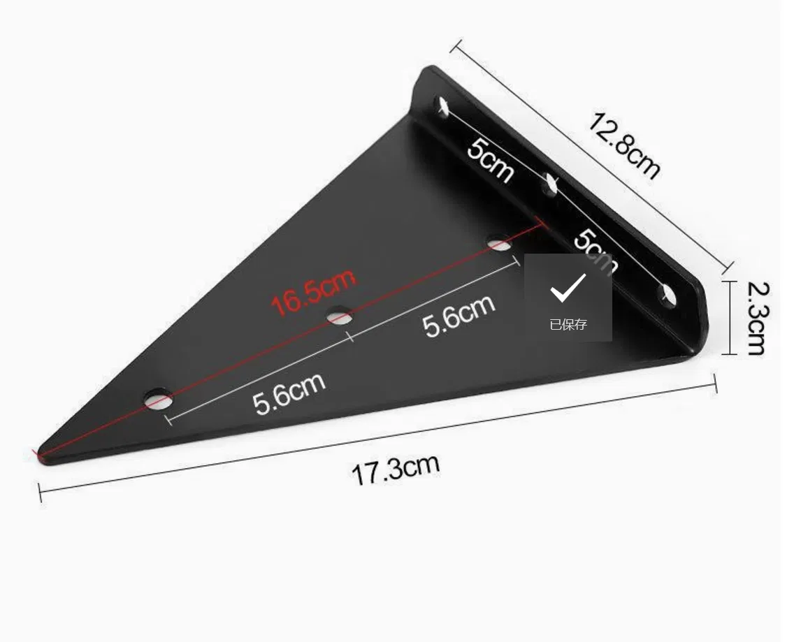 OEM Invisible Triangle Bracket Wall Mounted Shelf Partition Fixed Right Angle Layer Board Support Bracket - Image 4
