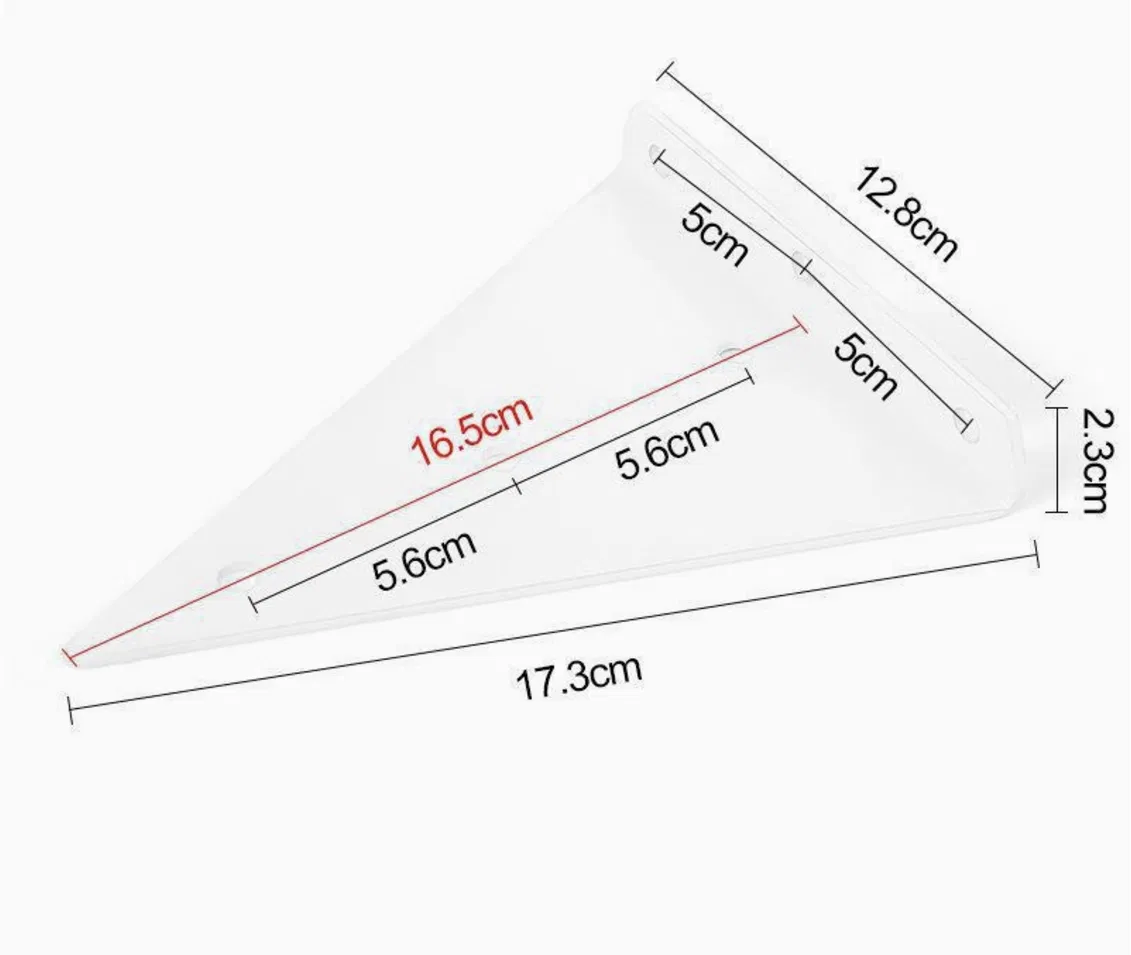 OEM Invisible Triangle Bracket Wall Mounted Shelf Partition Fixed Right Angle Layer Board Support Bracket - Image 5