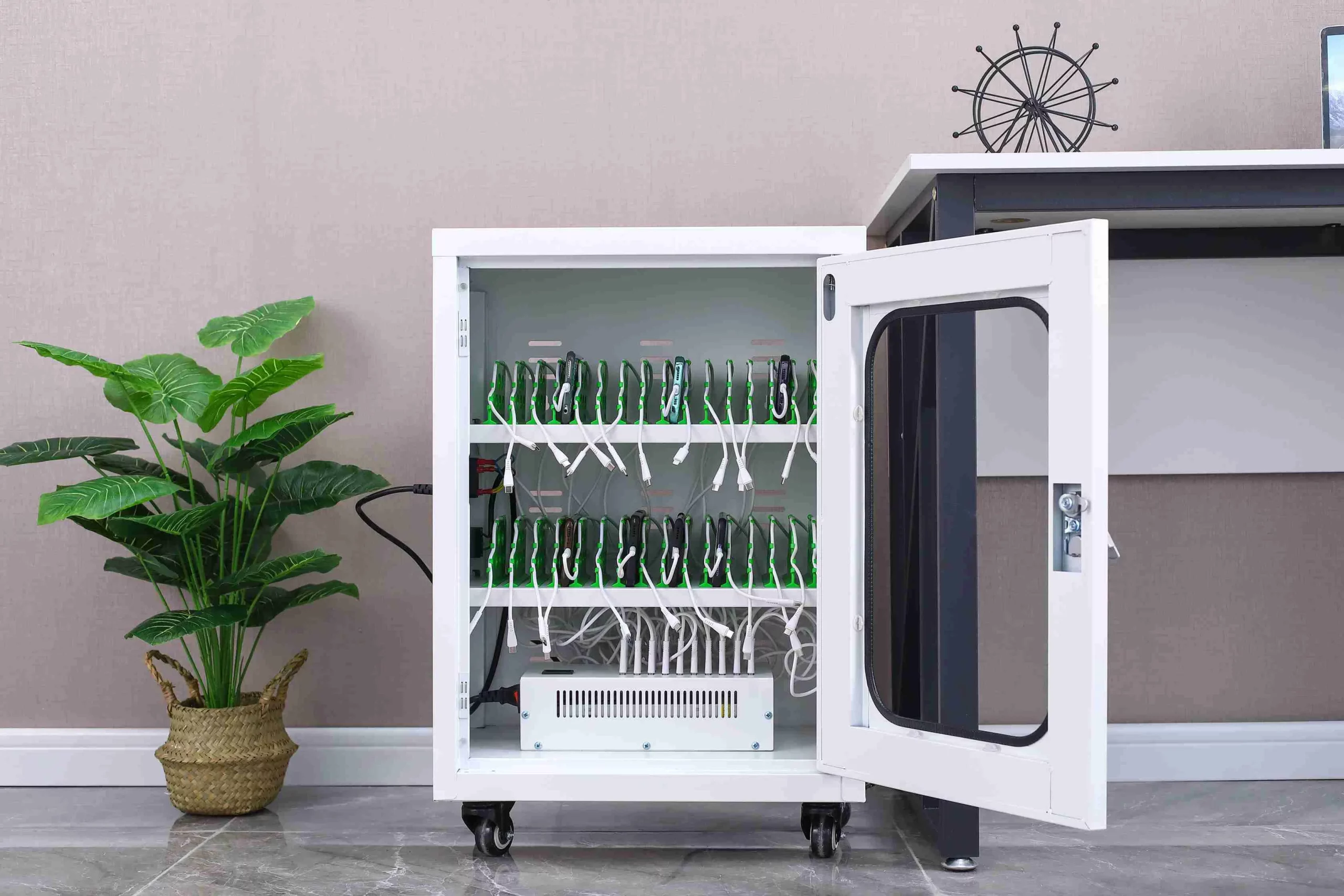 OEM/ODM Centralized Smartphone Charging Cabinet, Tablet Charging Cabinet, USB Interface, iPad, Android Charging Storage Cabinet - Image 2