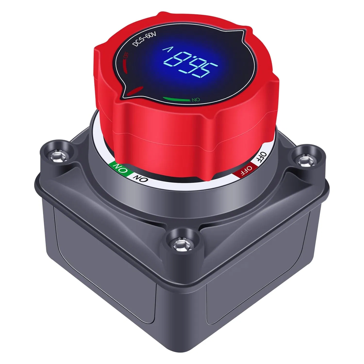 Premium Battery Disconnect Switch with Voltage Display for DC 5-60V