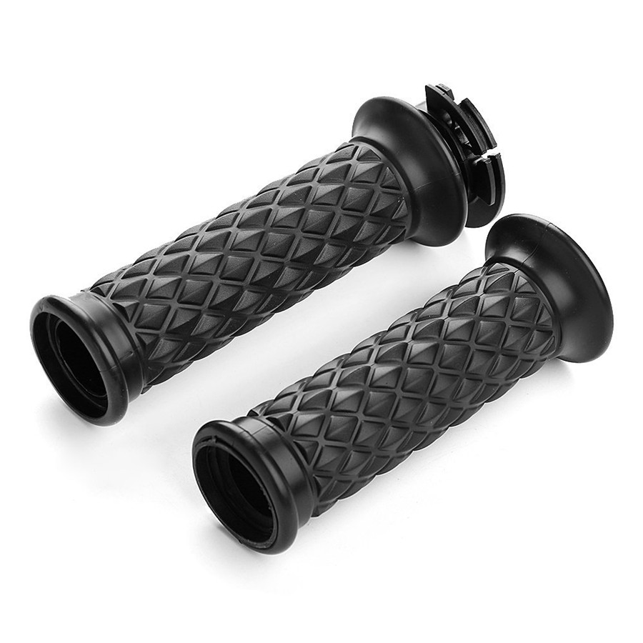 Retro Motorcycle Modification Handlebars, Rubber Motorcycle Accessories, Diamond Shaped Handlebars, Retro Motorcycle Diamond Grip Handle - Image 2