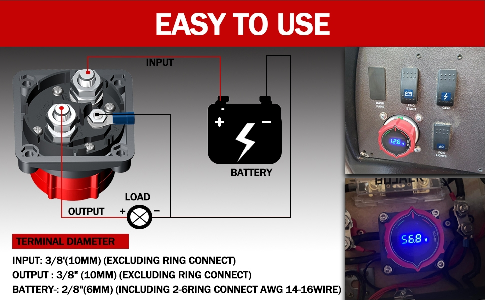Special Offer High Current Yacht Power-off Switch, Car Battery Embedded Dual Battery Power Protection Knob Switch - Image 4