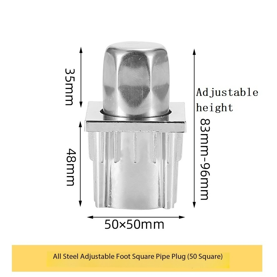 Square Circular Stainless Steel Die-Casting Adjustable Hexagonal Foot Insert - Image 3