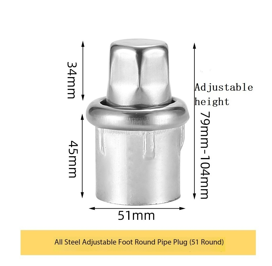 Square Circular Stainless Steel Die-Casting Adjustable Hexagonal Foot Insert - Image 5