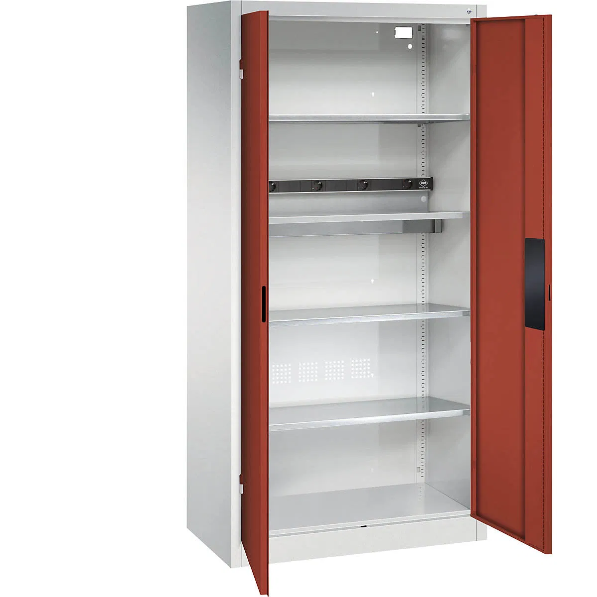 Yistar Customization Swing Double Doors Storage Locker Steel Almirah Designs 2 Door Metal Wardrobe Two Door Metal Filing Cabinet - Image 3