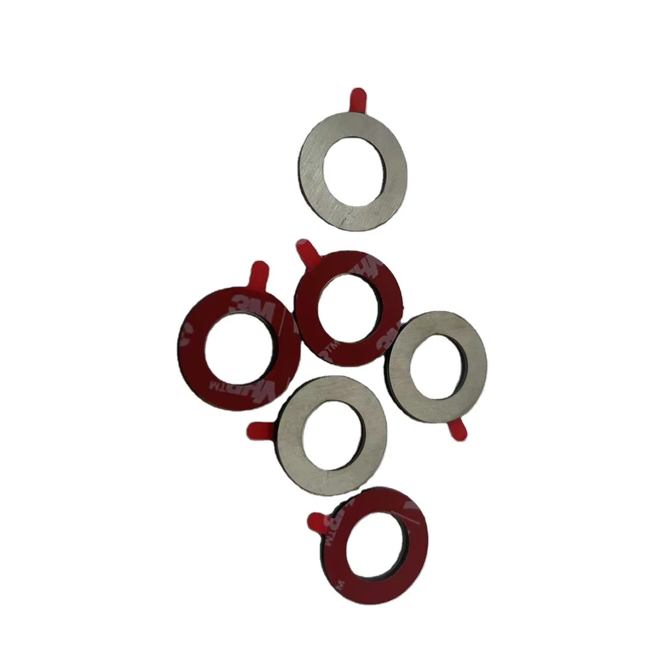 Yistar Customized Stainless Steel 304 Ultra-Thin Ring Laser Cutting Metal Spring with 3m Rubber Gasket Flat Ring